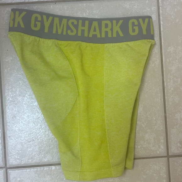 Gymshark Flex Shorts, Sz. S, Gray waistband, greenish yellow shorts, 3” inseam - Picture 7 of 12